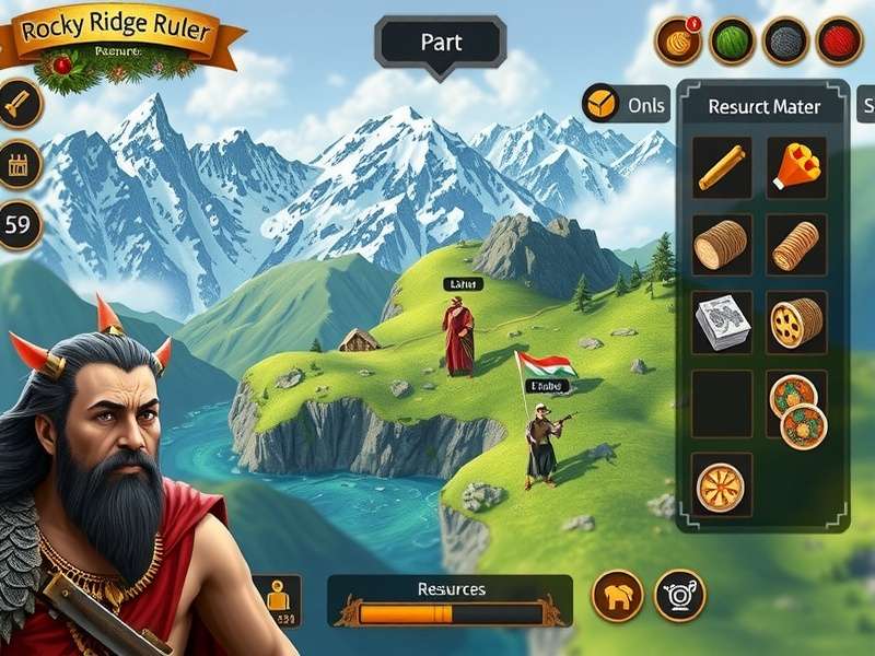 Rocky Ridge Ruler gameplay screenshot showing mountain terrain and character